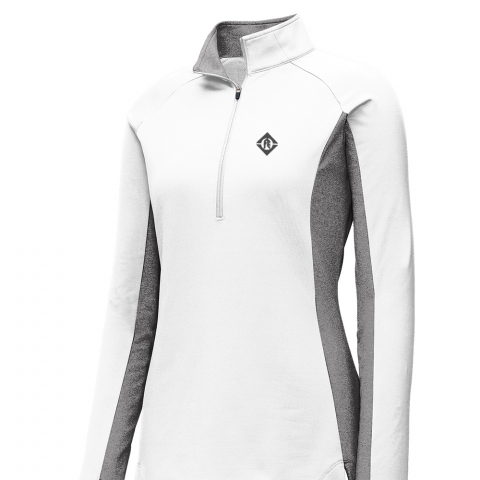 Sport-Tek® Ladies Sport-Wick® Stretch Contrast 1/2-Zip Pullover
